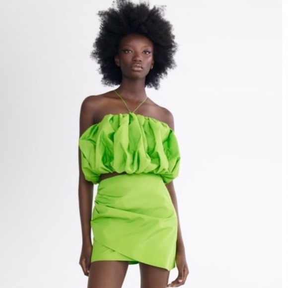 Zara Lime Green Top | Pre loved | Perfect condition - Picture 2 of 6